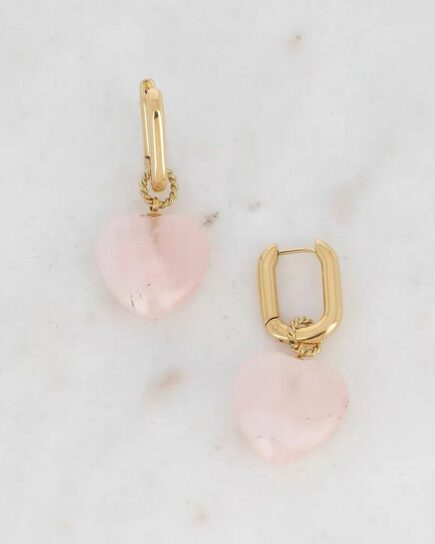 Créoles Carleena L - Quartz rose