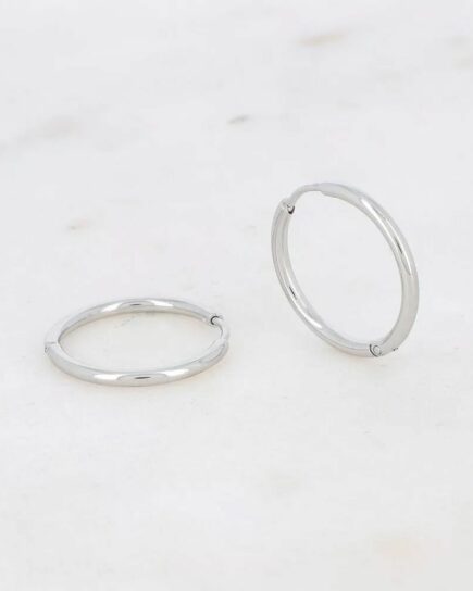 Créoles lockers 2,2 cm - Argenté