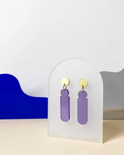 Boucles d'oreille Violet Spectral
