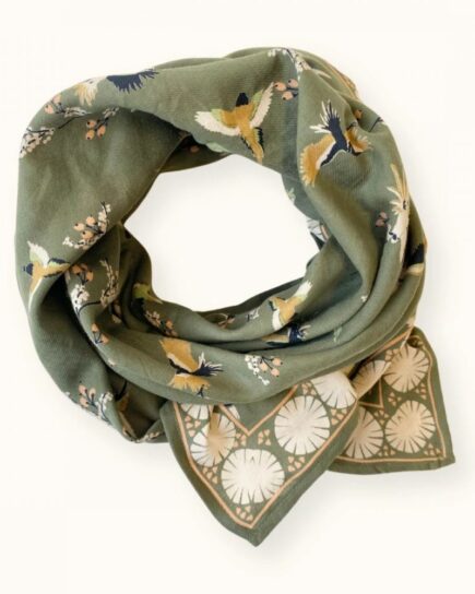 Big Foulard Latika "Cerisier" - Eucalyptus