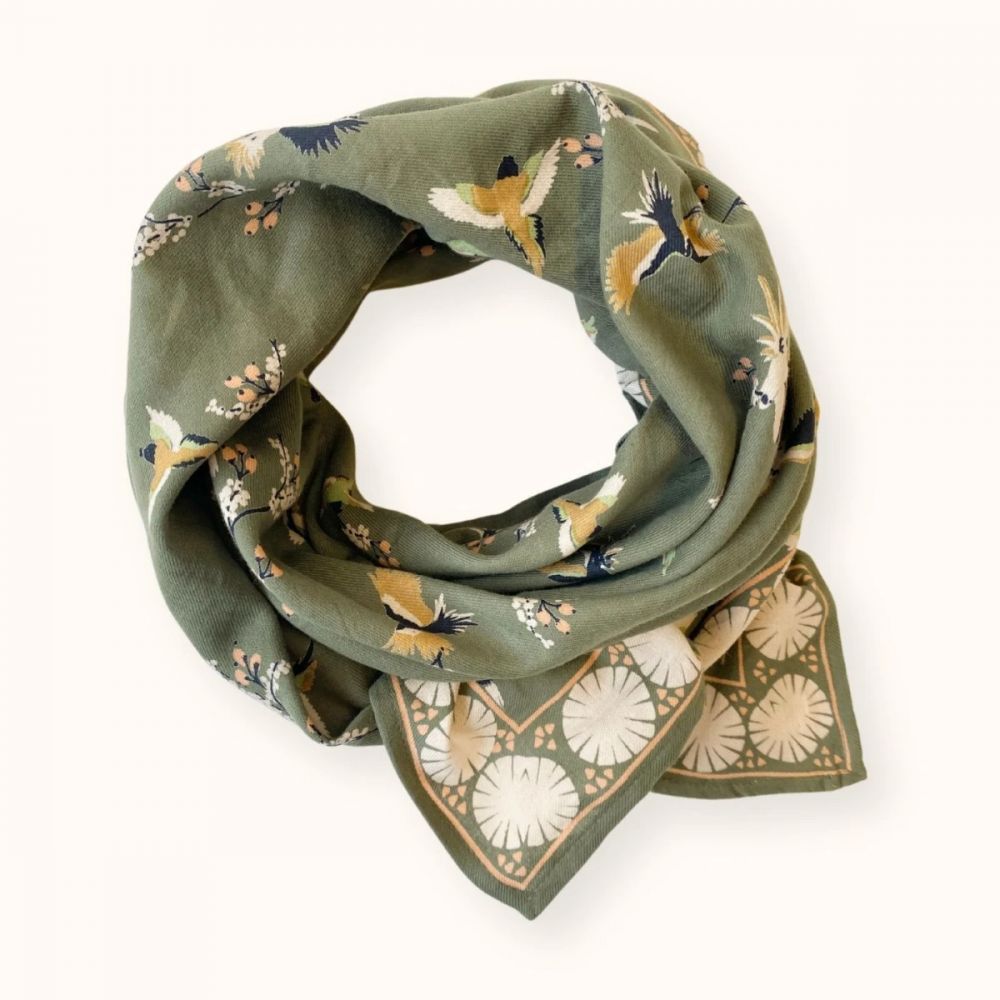 Big Foulard Latika "Cerisier" - Eucalyptus
