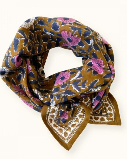 Big Foulard Latika "Cœur" - Tapenade
