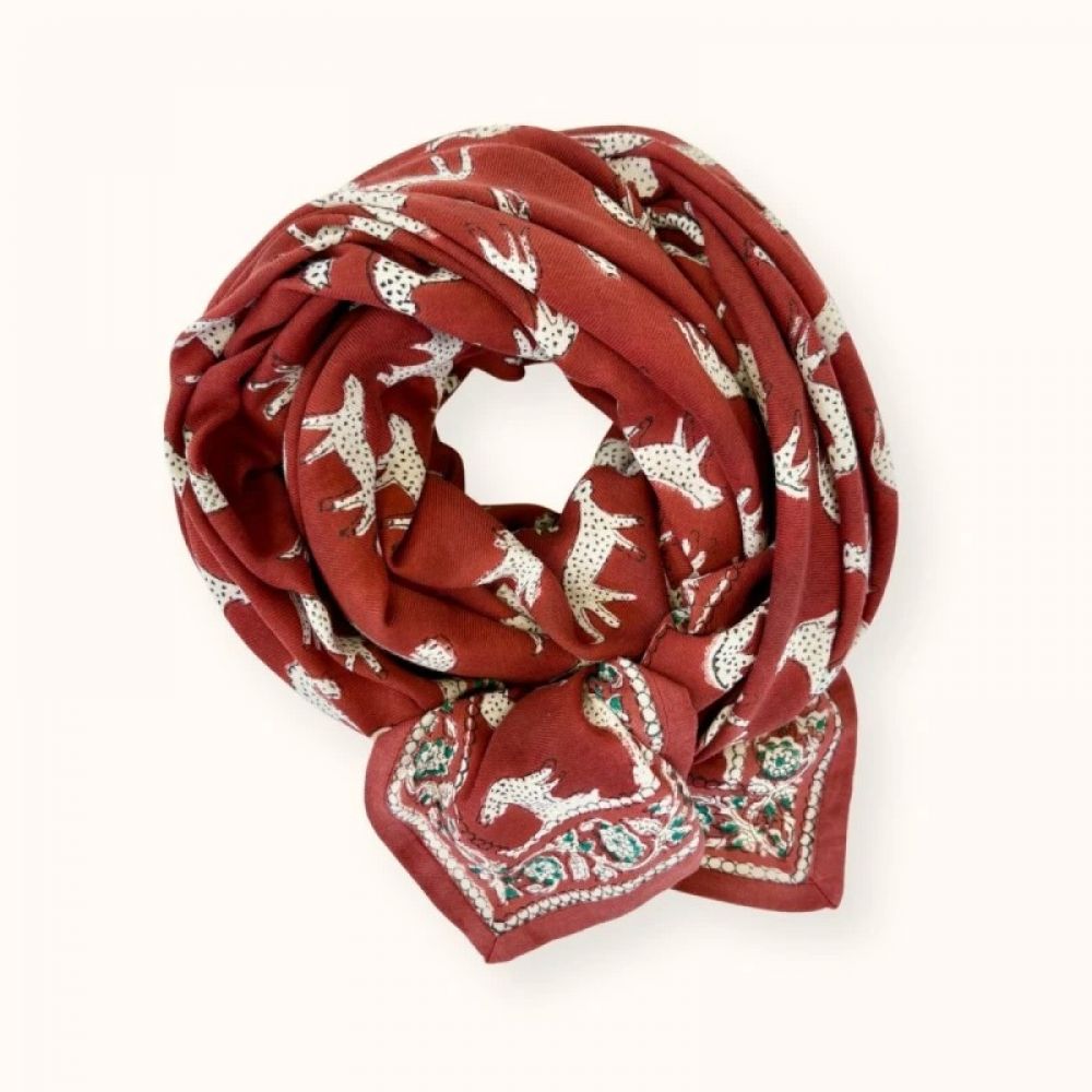 Big Foulard Latika "Latika" - Bengale Fire