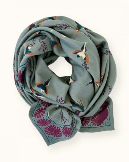 Big Foulard "Latika" - Cerisier Grey