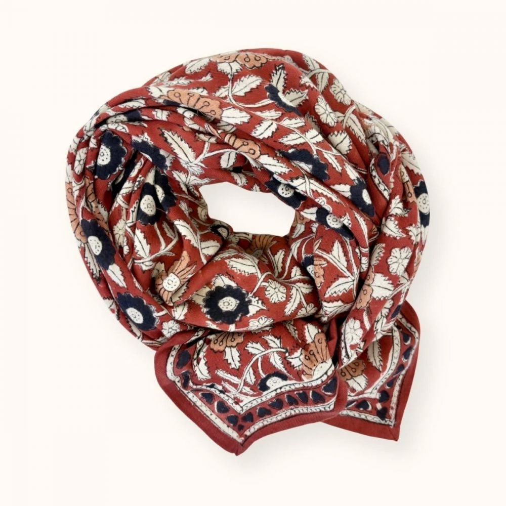 Big Foulard "Latika" - Coeur Fire