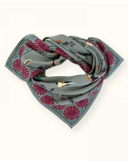 Small Foulard "Manika" - Cerisier Grey