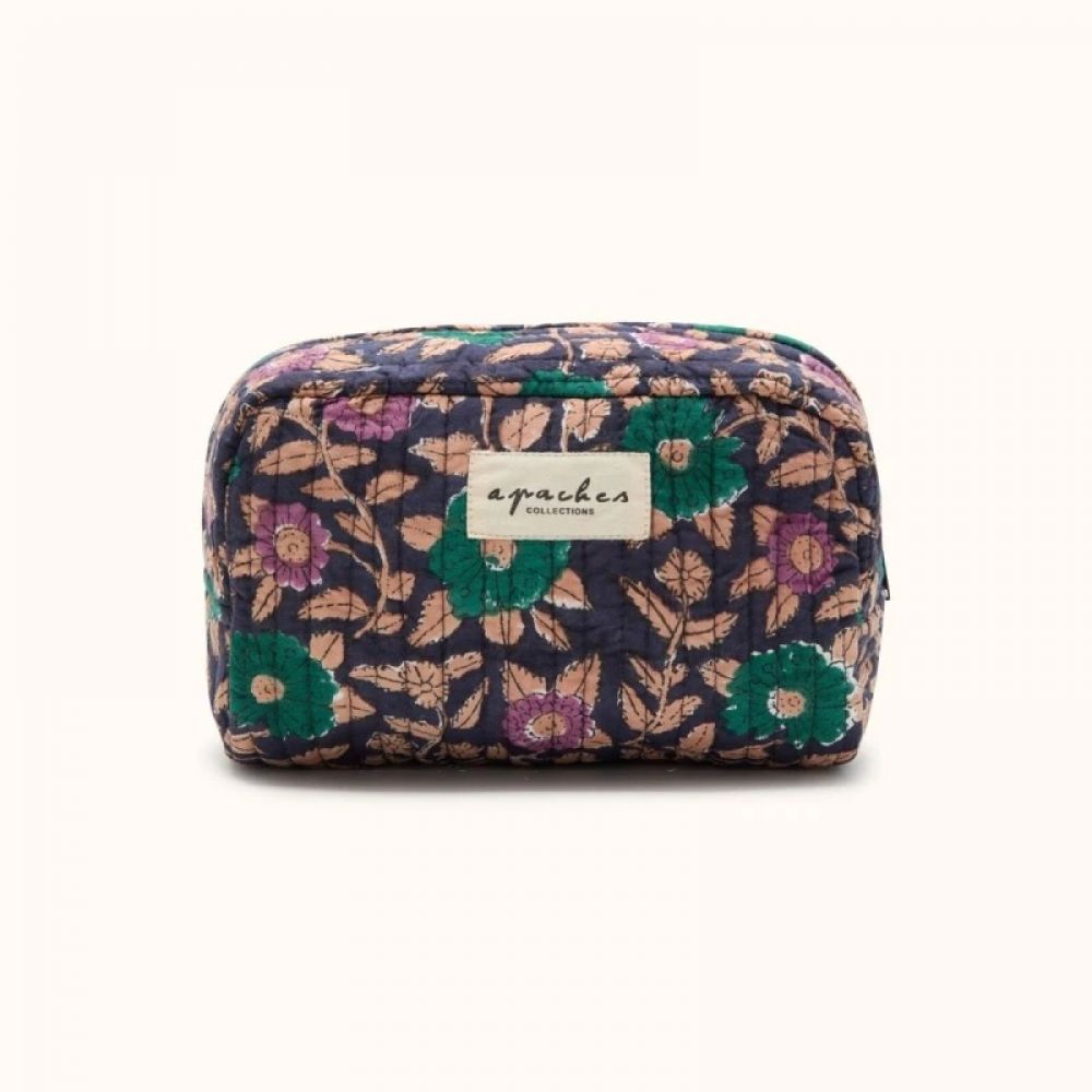 Small Trousse "Gaya" Coeur Navy Forest