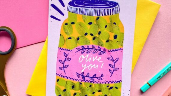 Carte double - Olive toi !