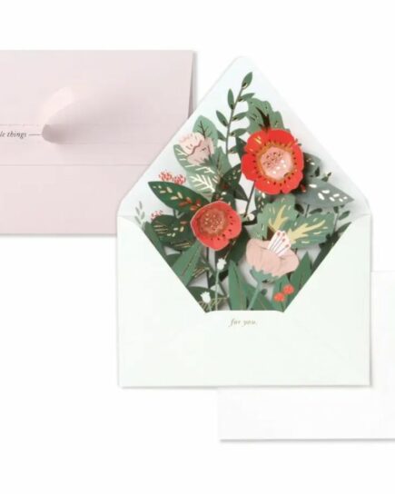 Carte pop-up - Enveloppe florale