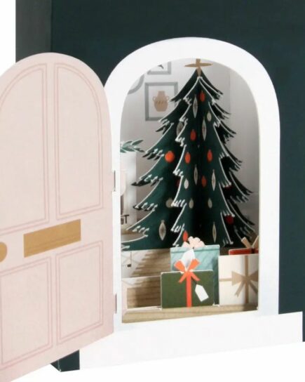 Carte pop-up - Porte de Noël
