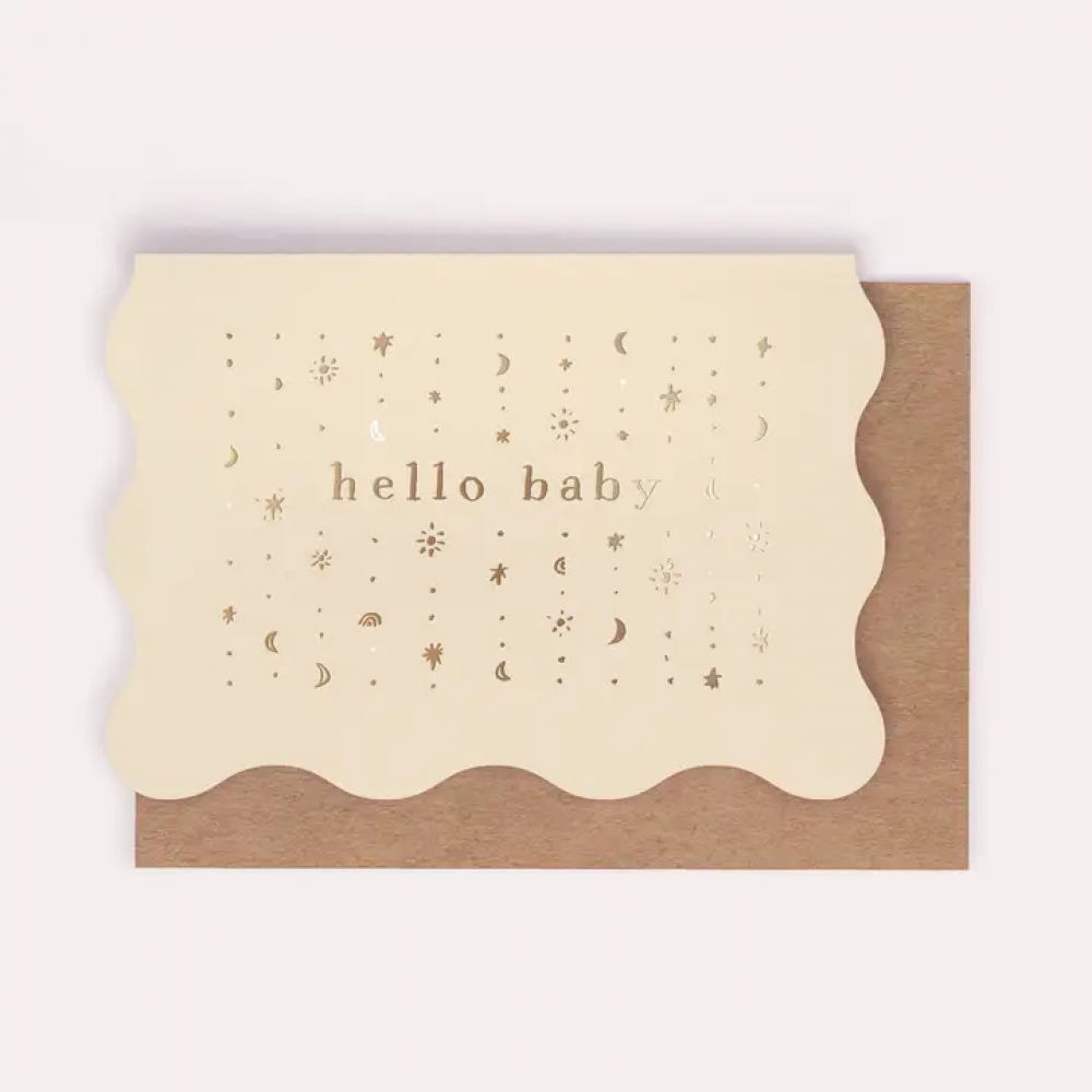 Carte Hello baby Étoiles