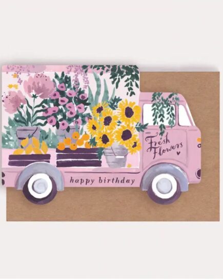 Carte d'Anniversaire Camion de Fleurs