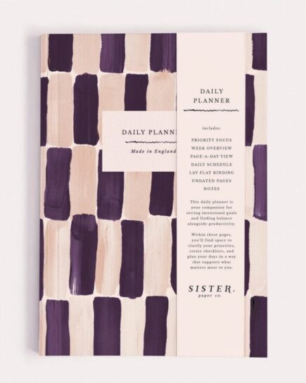 Planificateur quotidien monochrome Rhythm | Agenda non daté