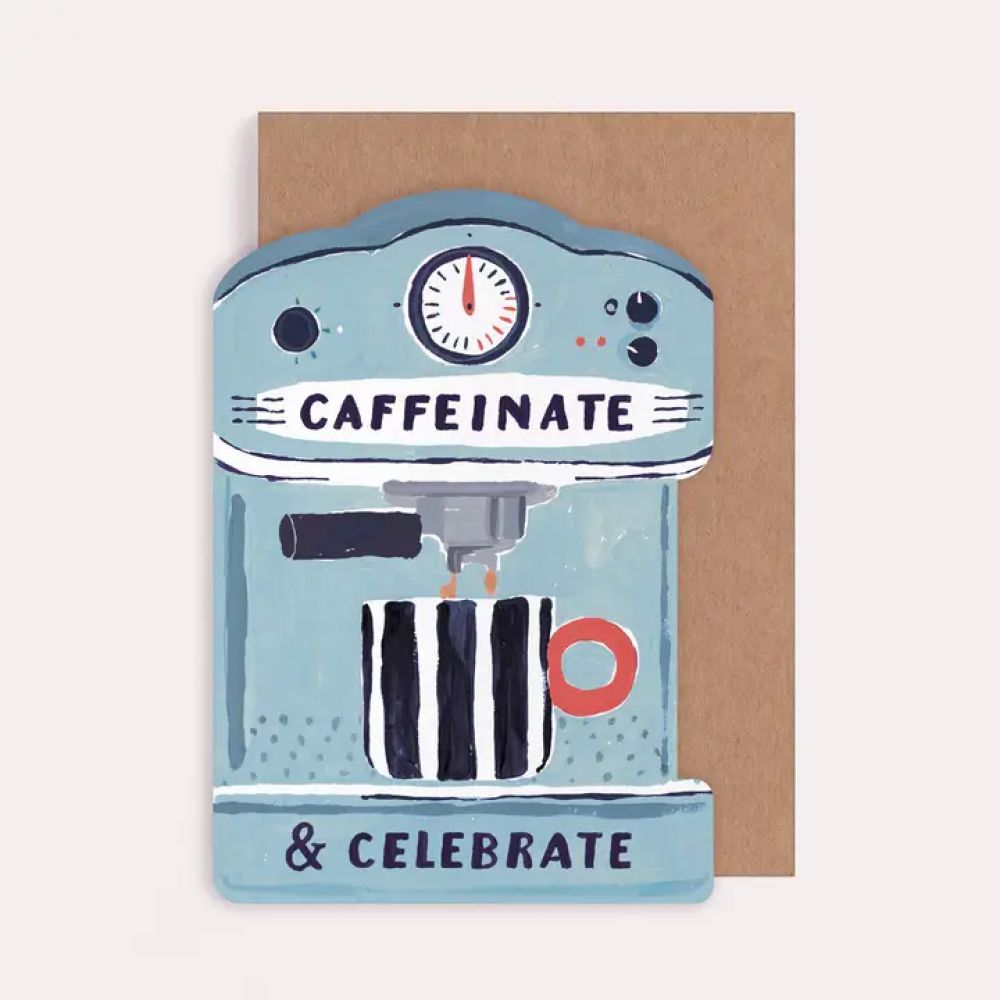 Carte d'anniversaire Machine à café