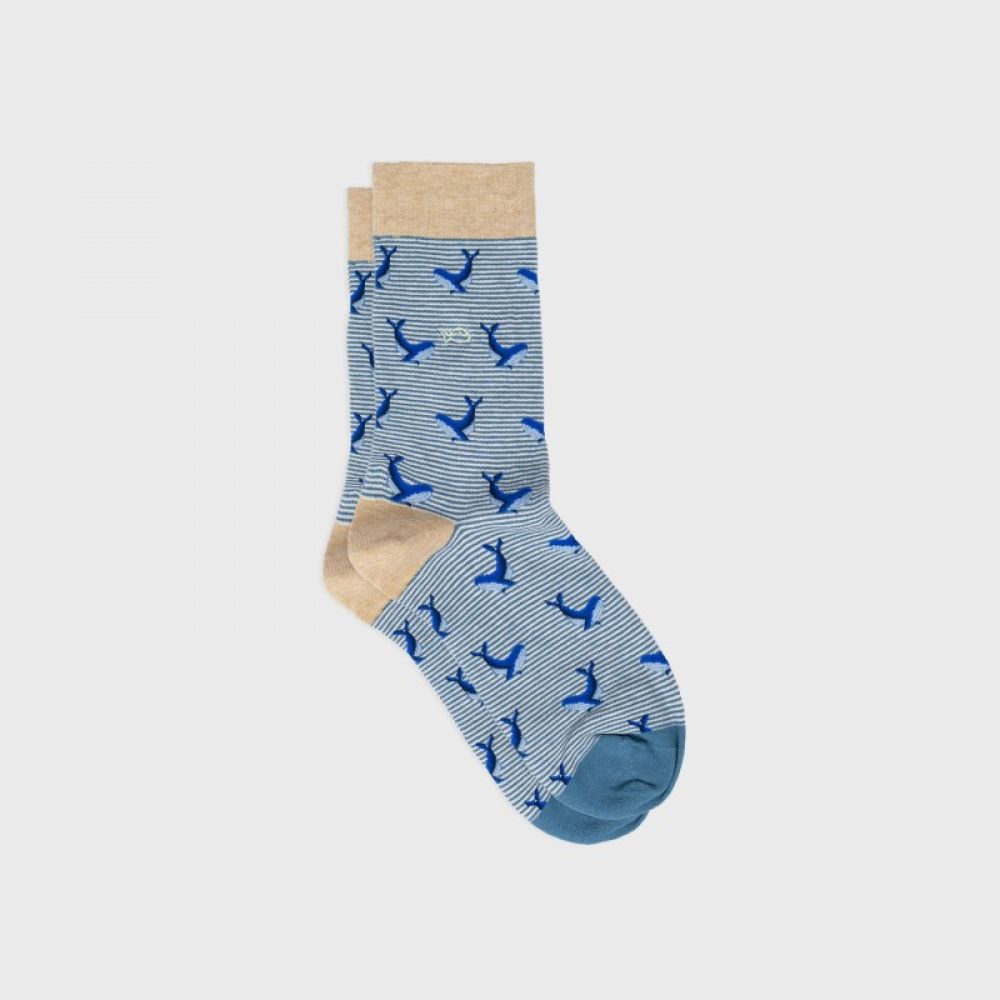 Chaussettes à motifs animaux - Baleine