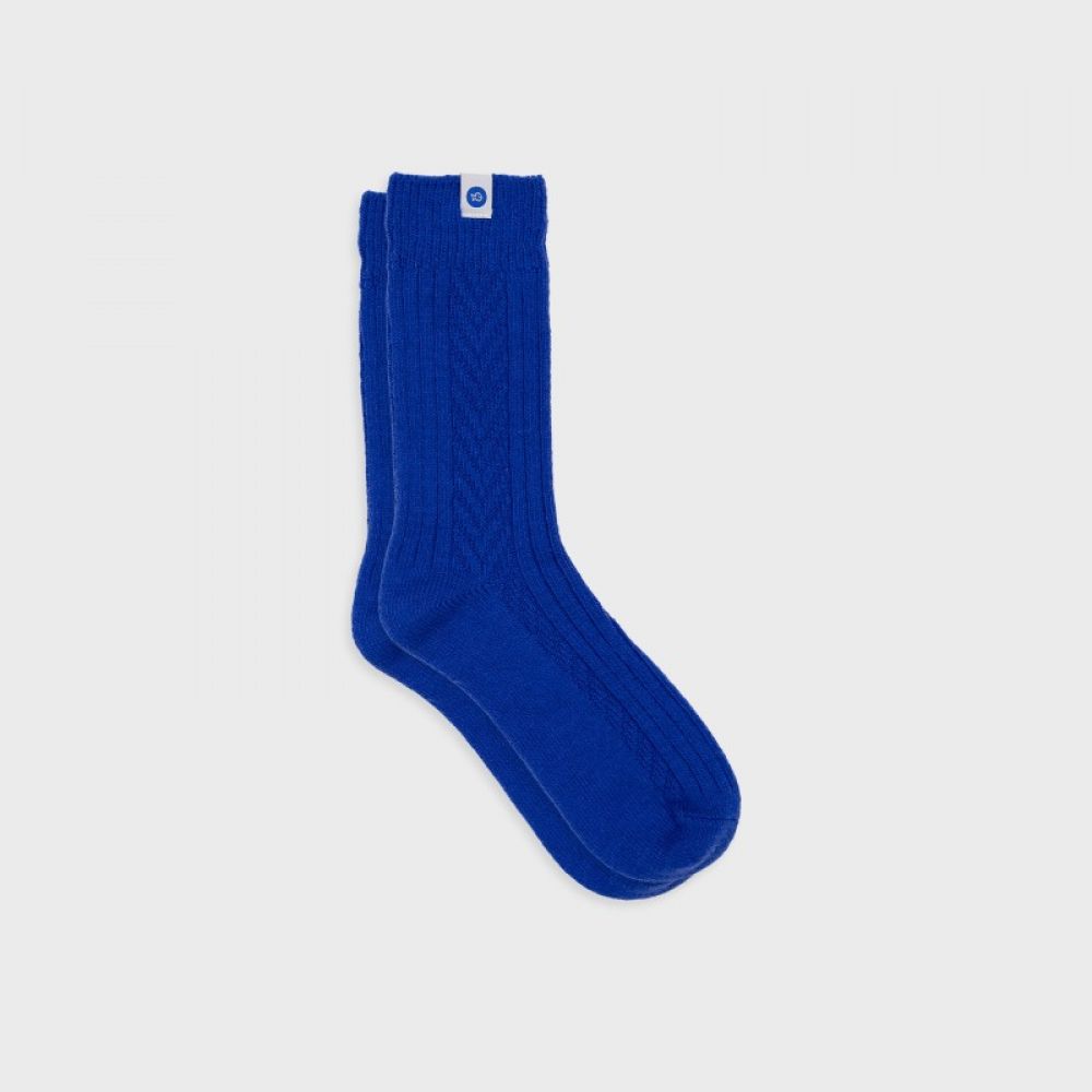 Chaussettes en laine - Bleu electrique