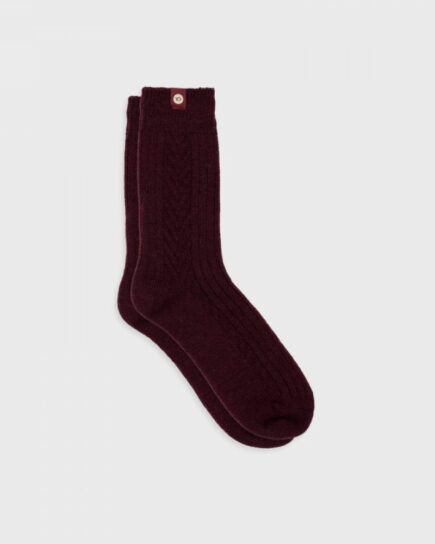 Chaussettes en laine - Bordeaux