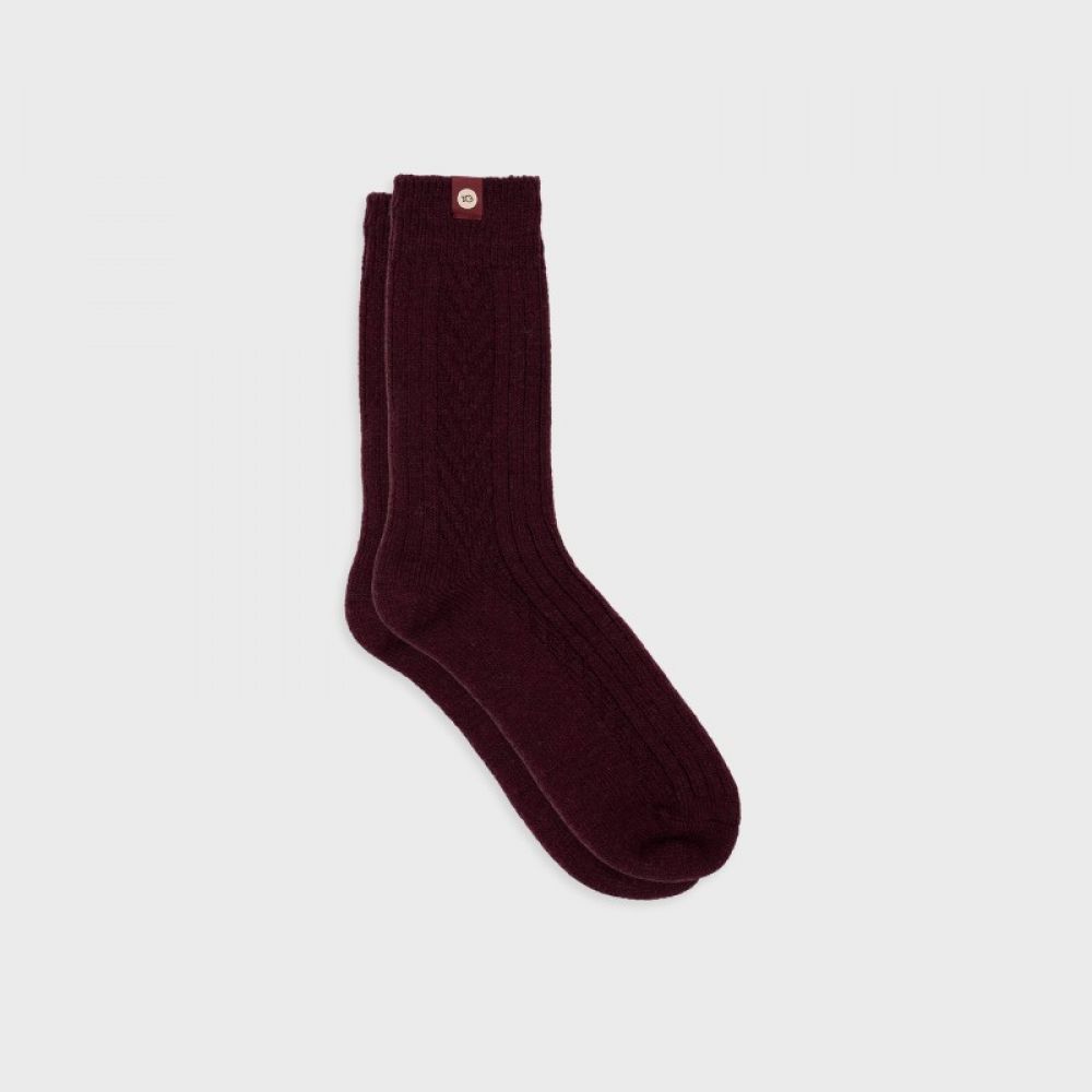 Chaussettes en laine - Bordeaux
