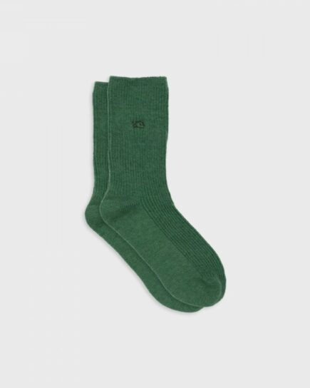 Chaussettes en laine avec angora - Vert forêt
