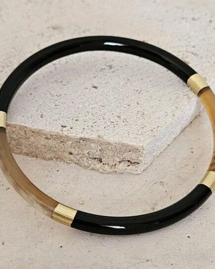 Bracelet Jonc Corne Black - Tanagra - Le Coin Sauvage - 5mm