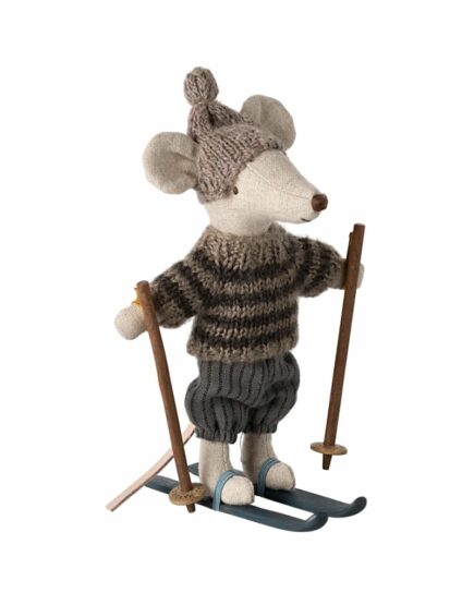 Souris d'hiver avec ensemble de ski, Grand frère - Gris